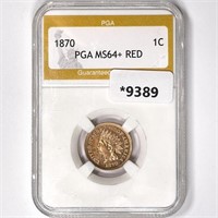 1870/69 Indian Head Cent PGA-MS64+ RED