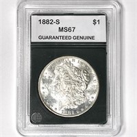 1882-S Morgan Silver Dollar GG-MS67