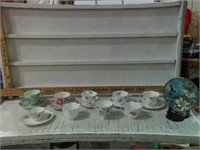 VARIETY OF PORCELAIN TEA CUPS & SAUCERS