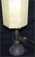 Antique Woven Copper Table Lamp & Shade