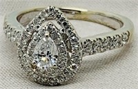 14KT WHITE GOLD 1.02 CTS DIAMOND RING FEATURES