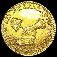 1840 Mexico Gold 1/2 Escudo UNCIRCULATED