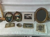 SMALL PICTURE FRAMES, ART DECO THERMOMETER