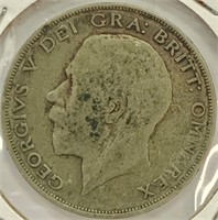 1922 G.Britain 1/2 Crown Silver Coin