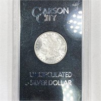1885-CC Morgan Silver Dollar -BU GSA /w Cert.