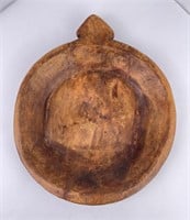 Antique French Wood Dough Bowl