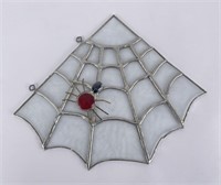 Stained Glass Spider Web Window