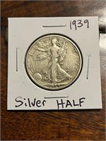 1939 Silver US Walking Lib Half Dollar