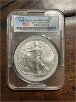2011 US Silver American Eagle Graded MS70