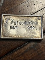 Antique YELLOWSTONE MINT 118 gram .999 Silver Bar