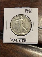 1942 US Silver Walking Liberty Half Dollar