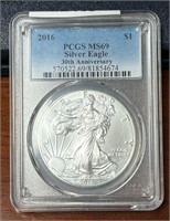 2016 Silver American Eagle 30th Anniv. PCGS MS69