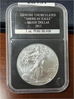 2013 US Silver American Eagle Encased Genuine UNC