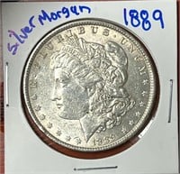 1889  US Morgan Silver Dollar UNC