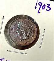 Lustrous GEM 1903 RB US Indian Head Cent