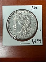 1900 Silver US Morgan Dollar AU58