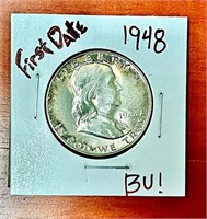 BU 1948 Franklin Silver Half Dollar