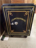 Large Antique Floor Safe with Rolling Casters
