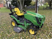 John Deere 1025R Tractor with Attachments