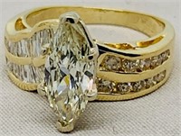 14KT YELLOW GOLD 2.60CTS DIAMOND RING FEATURES