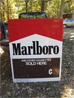 Large Vintage Metal Double Sided Marlboro Sign
