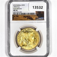 2018 Gold $50 1oz A.G.B. NGC-MS70