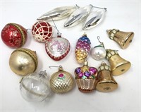 Lot of vintage Glass Christmas Ornaments Pink