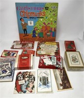 VTG Christmas Ephemera Cards Records Coaster
