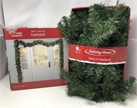 Lot of 2 Christmas Garland 9ft & 20 ft