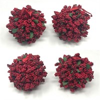 4 RESTORATION HARDWARE Red Berry Cluster