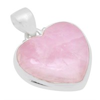 Natural 17.02ct Heart Shape Pink Kunzite Pendant