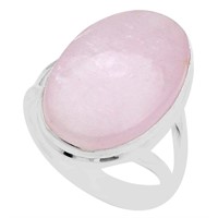 Natural 13.22ct Oval Shape Pink Kunzite Ring