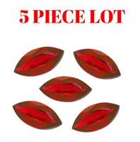 Genuine 4x2mm Marquise Faceted Rubies (5pc)