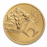 2022 Niue 1oz Gold $250 Dc Justice League Aquaman