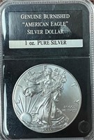 2015 Burnished American 1oz Silver Eagle (encased)