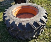 2-Titan 11.2-24 Tractor Tires - Weatherchecked