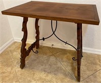 E - WOODEN ACCENT TABLE 25.5X27.5"