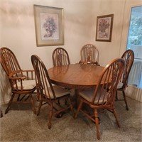 Vintage Table w/ 6 Chairs