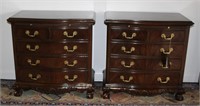 pair Drexel ball and claw mahogany nightstands w