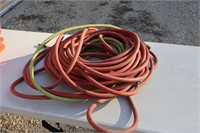 Air hoses & orange cones