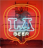 Budweiser LA Beer neon sign. 22x20