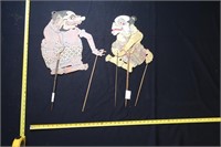 LOT OF 2 SHADOW PUPPETS APPROX 18"