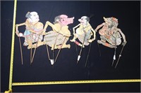 LOT OF 4 SHADOW PUPPETS APPROX 16"