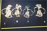 LOT OF 4 SHADOW PUPPETS APPROX 19"