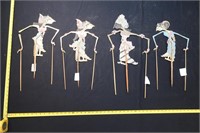 LOT OF 4 SHADOW PUPPETS APPROX 14"
