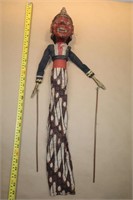 WOODEN PUPPET APPROX: 24" (HEAD LOOSE)
