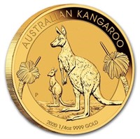 2020 Australia 1/4 Oz Gold Kangaroo *bu