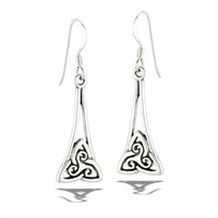 Sterling Silver Dangle Celtic Earrings