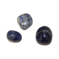 Genuine Sodalite Tumble Stones (lot Of 3)