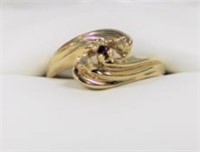 Genuine Diamond & Ruby Gold-plated Ring